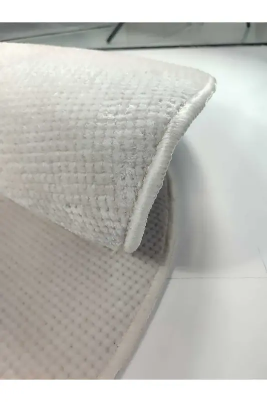 Petek Dokulu Açık Vizon Renk Oval Saçaksız Kaymaz Tabanlı Salon Mutfak Antre Koridor Halısı - PETEK-VİZON-OVAL-SAÇAKSIZ - 3