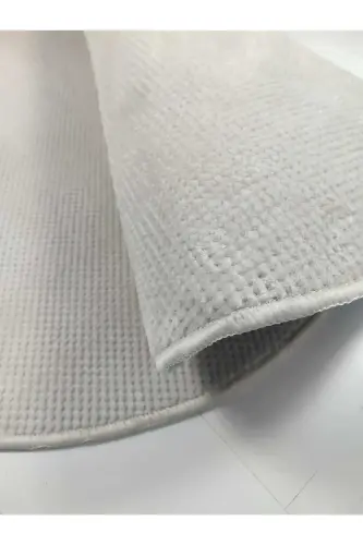 Petek Dokulu Açık Vizon Renk Oval Saçaksız Kaymaz Tabanlı Salon Mutfak Antre Koridor Halısı - PETEK-VİZON-OVAL-SAÇAKSIZ - 4