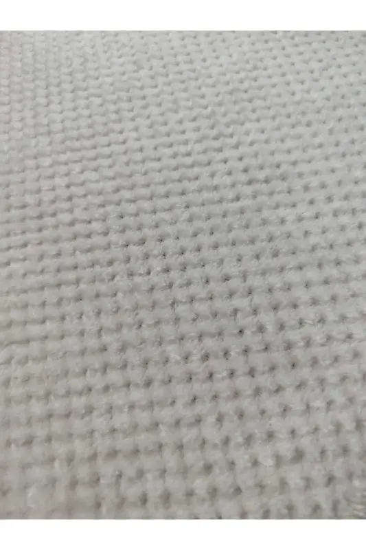 Petek Dokulu Gri Renk Kaymaz Tabanlı Yuvarlak Salon Mutfak Antre Koridor Halısı - PETEK-GRİ-YUVARLAK-SAÇAKSIZ - 3