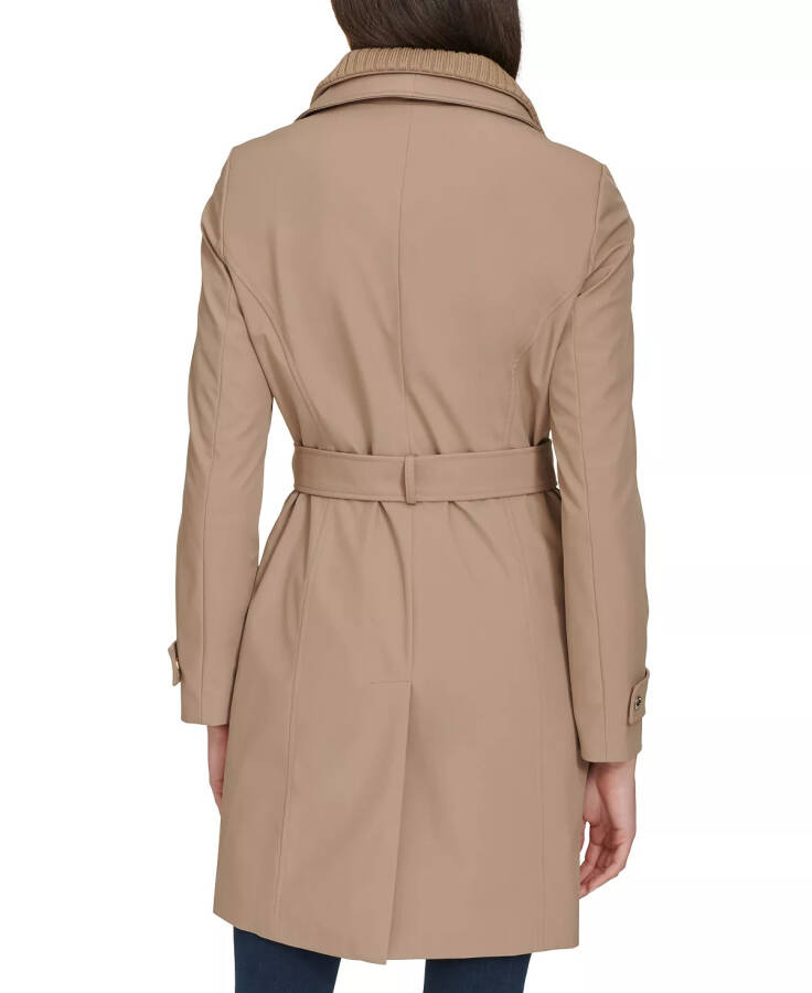 Petite Belted Long-Sleeve Wrap Coat Caramel - 2