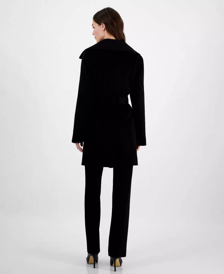 Petite Belted Zip-Front Coat, Created for Modazone Black - 2