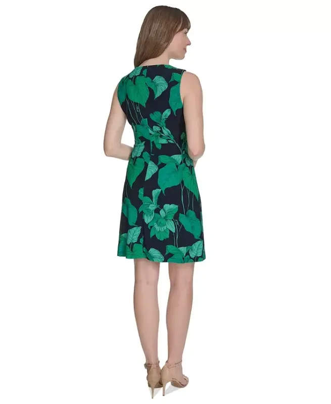 Petite Botanical-Print Shift Dress - 4