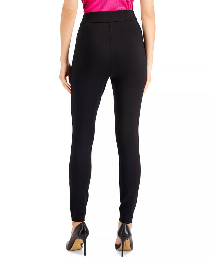 Petite Crossover-Waist Skinny Pants, Created for Modazone Deep Black - 2