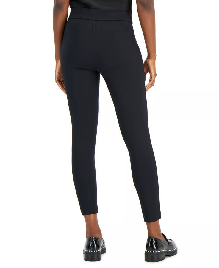 Petite Crossover-Waist Skinny Pants, Created for Modazone Deep Black - 3