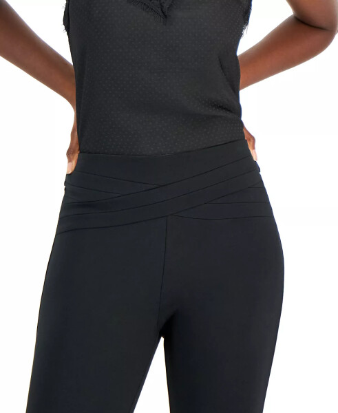 Petite Crossover-Waist Skinny Pants, Created for Modazone Deep Black - 4