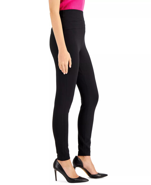 Petite Crossover-Waist Skinny Pants, Created for Modazone Deep Black - 5