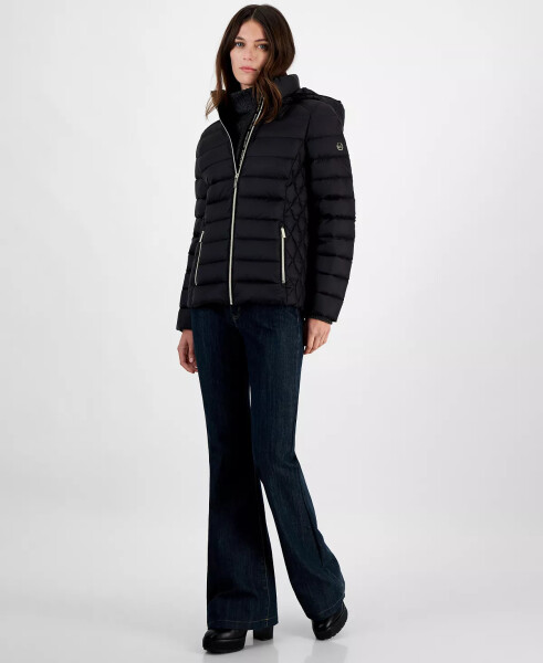 Petite Hooded Packable Down Puffer Coat, Created for Modazone Black - 1