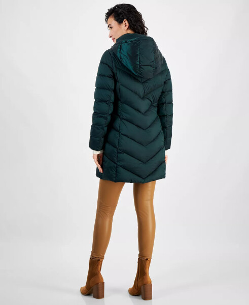 Petite Hooded Packable Down Puffer Coat, Created for Modazone Dark Emerald - 2