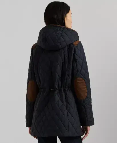 Petite Hooded Quilted Anorak Coat-Dk Navy - LAUREN RALPH LAUREN (1)