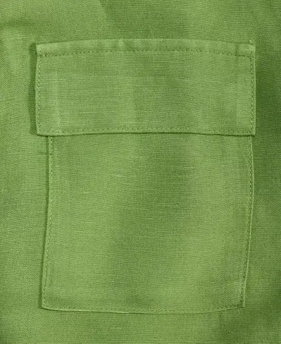 Petite Linen-Blend Short-Sleeve Button-Front Shirt, Exclusively at Modazone - Fresh Basil - I.N.C. INTERNATIONAL CONCEPTS (1)