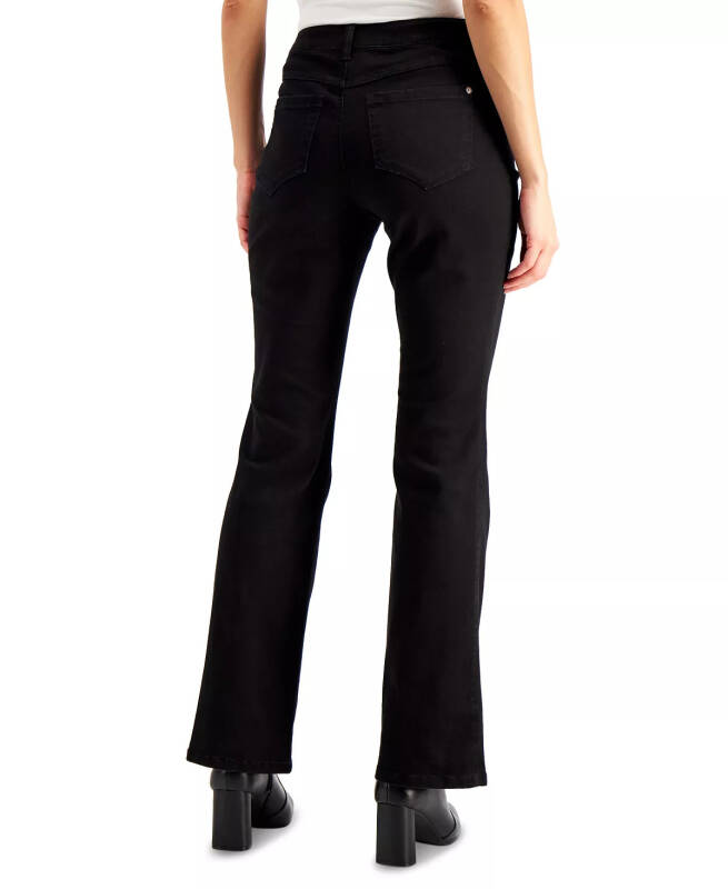 Petite Mid Rise Bootcut Jeans, Created for Modazone-Deep Black - 2