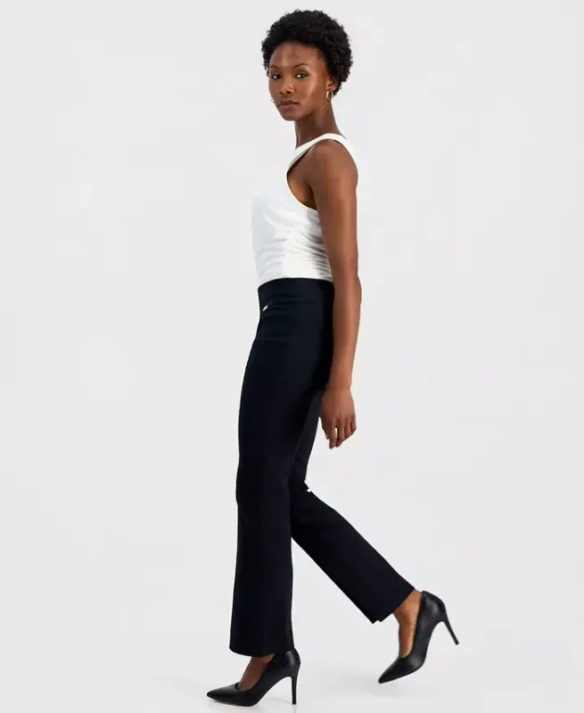 Petite Mid-Rise Bootcut Pants, Petite & Petite Short, Created for Modazone - 4