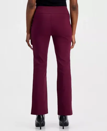 Petite Mid-Rise Bootcut Pants, Petite & Petite Short, Created for Modazone - Berry Wine - 4