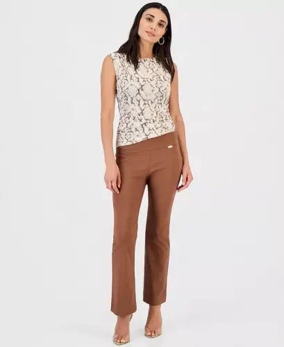 Petite Mid-Rise Bootcut Pants, Petite & Petite Short, Created for Modazone - Copper Moon - 1