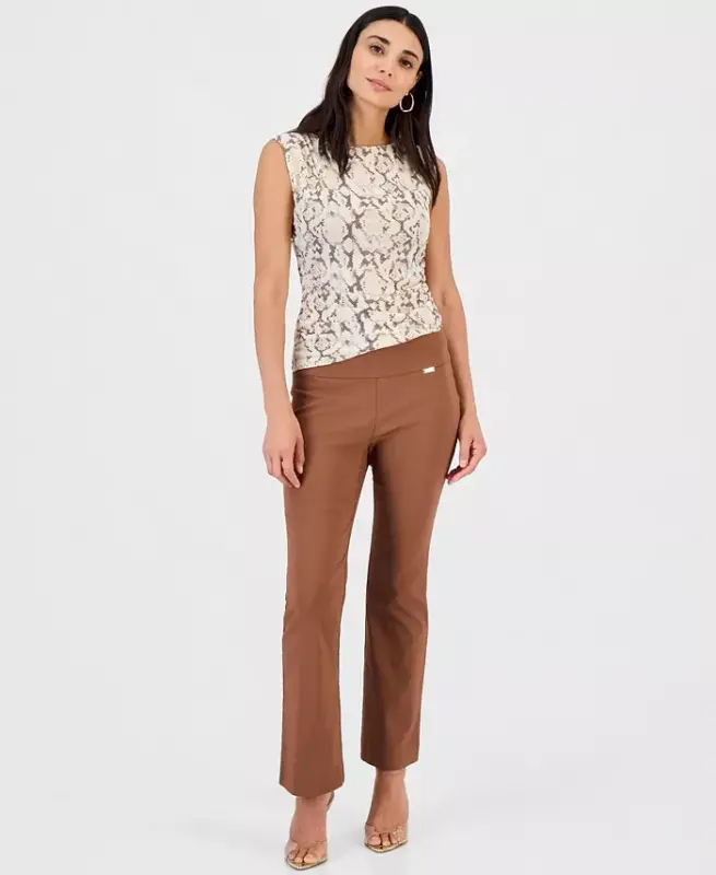 Petite Mid-Rise Bootcut Pants, Petite & Petite Short, Created for Modazone - Copper Moon - 1