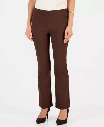 Petite Mid-Rise Bootcut Pants, Petite & Petite Short, Created for Modazone - Dark Roast - 3