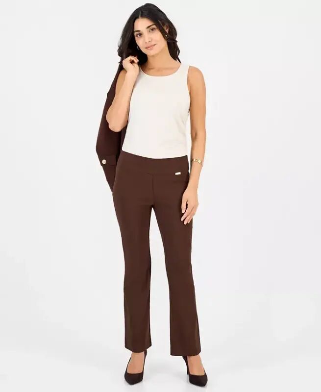 Petite Mid-Rise Bootcut Pants, Petite & Petite Short, Created for Modazone - Dark Roast - I.N.C. INTERNATIONAL CONCEPTS