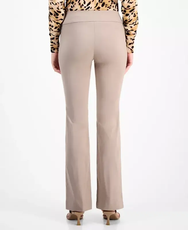 Petite Mid-Rise Bootcut Pants, Petite & Petite Short, Created for Modazone - Elegant Taupe - 2