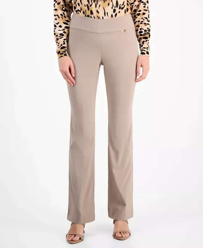 Petite Mid-Rise Bootcut Pants, Petite & Petite Short, Created for Modazone - Elegant Taupe - 3