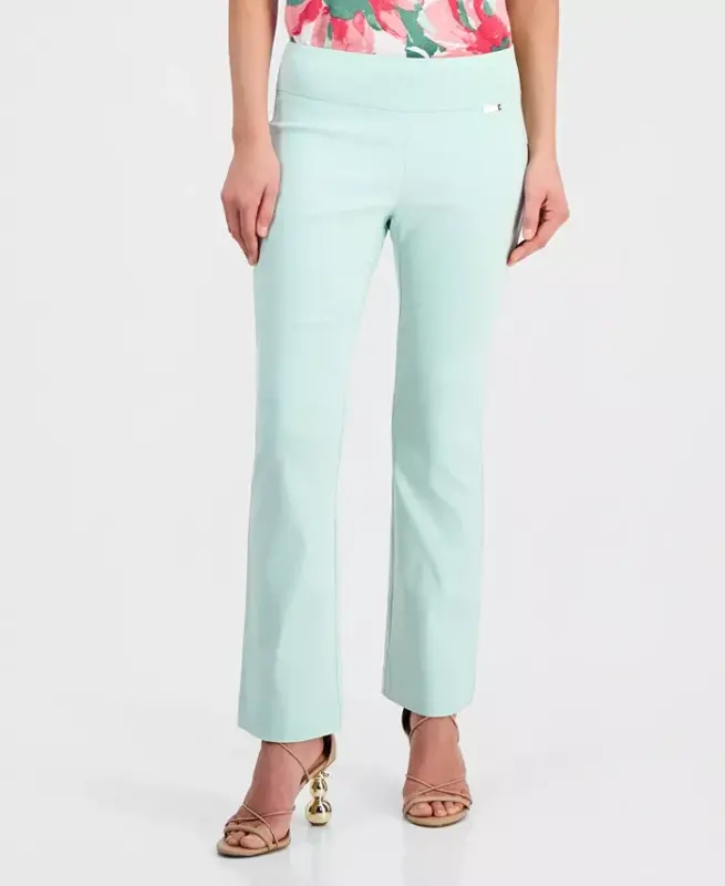 Petite Mid-Rise Bootcut Pants, Petite & Petite Short, Created for Modazone - Fuzzy Green - 4