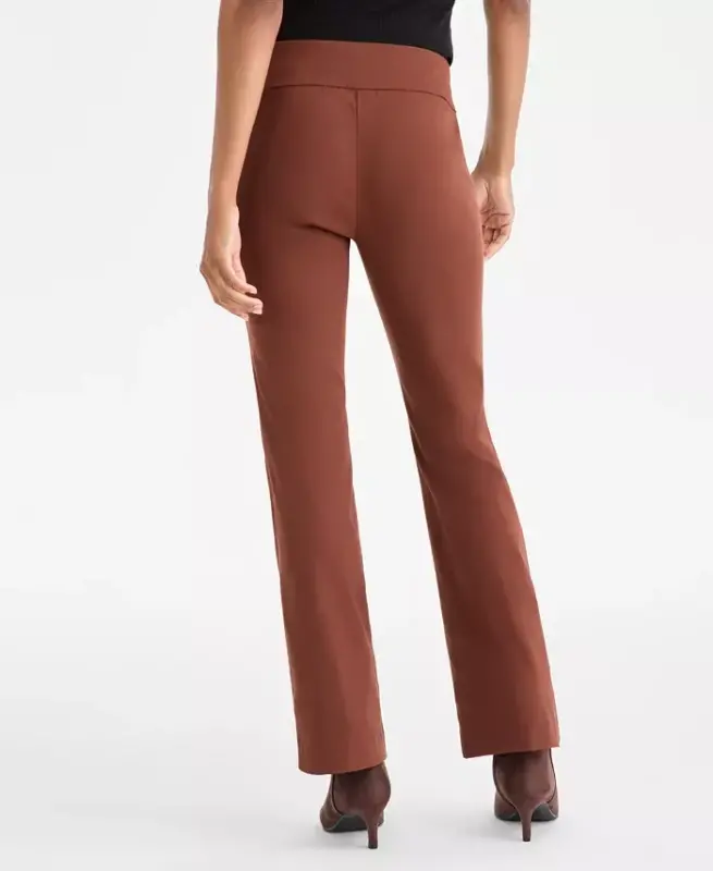 Petite Mid-Rise Bootcut Pants, Petite & Petite Short, Created for Modazone - Moroccan Brown - 3