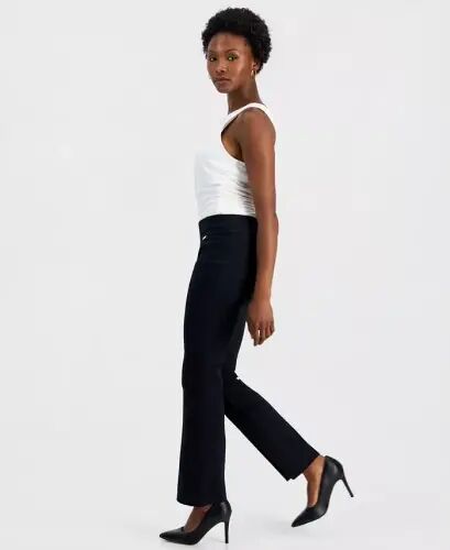 Petite Mid-Rise Bootcut Pants, Petite & Petite Short, Modazone uchun yaratilgan - 4