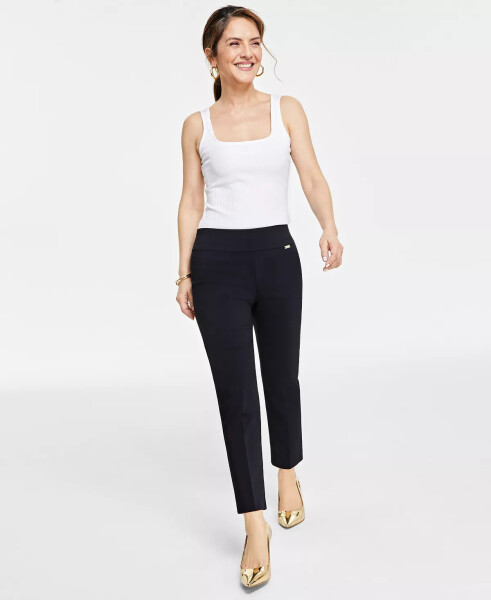 Petite Mid-Rise Crop Pants, Created for Modazone Deep Black - 5