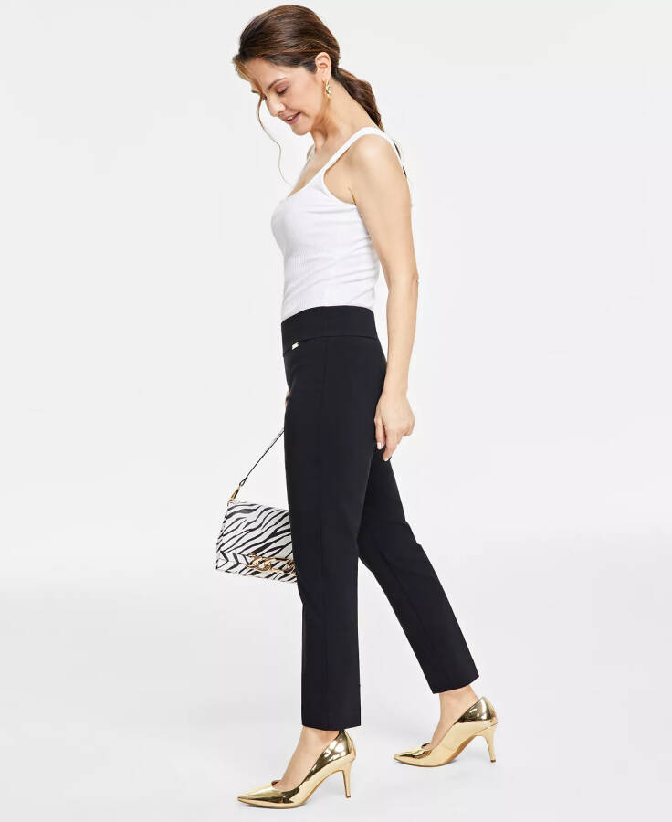 Petite Mid-Rise Crop Pants, Created for Modazone Deep Black - 6