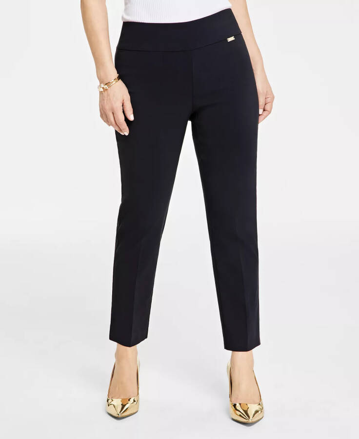 Petite Mid-Rise Crop Pants, Created for Modazone Deep Black - 7