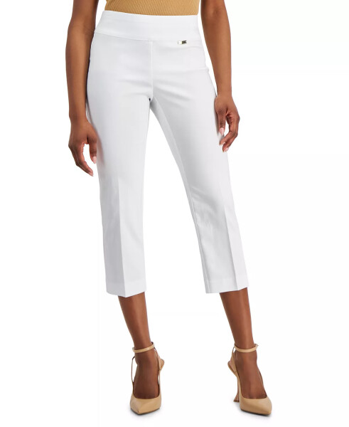 Petite Mid-Rise Straight-Leg Capri Pants, Created for Modazone Bright White - 3