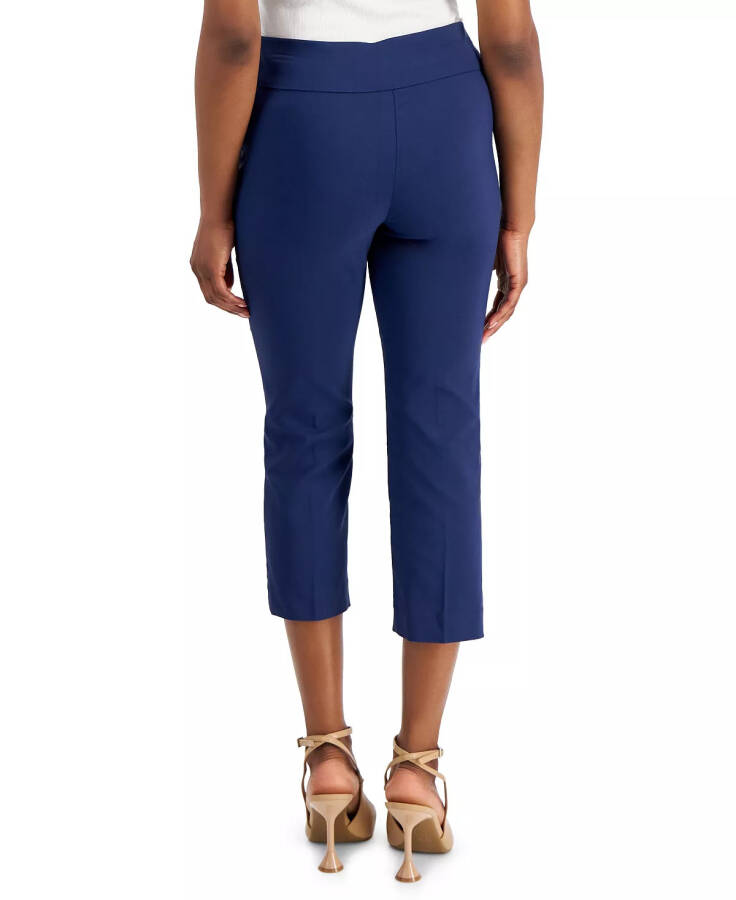 Petite Mid-Rise Straight-Leg Capri Pants, Created for Modazone Indigo Sea - 2