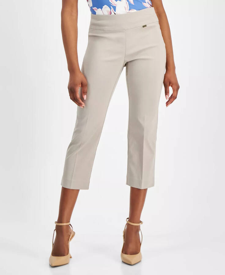 Petite Mid-Rise Straight-Leg Capri Pants, Created for Modazone Toasted Twine - 1