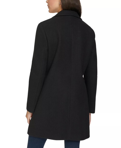 Petite Notched-Collar Single-Breasted Coat Black - 2