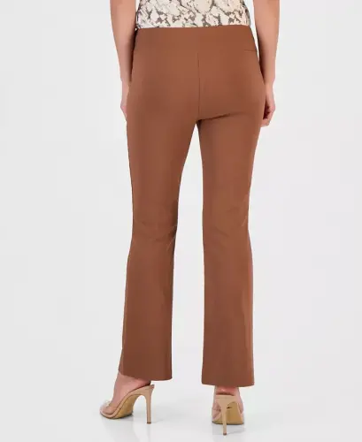Petite Orta Belli Bootcut Pantolon, Petite ve Petite Kısa, Modazone için Üretilmiştir - Copper Moon - 3