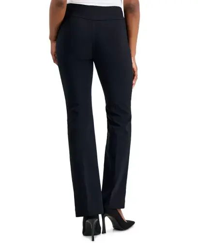 Petite Mid-Rise Bootcut Pants, Petite & Petite Short, Created for Modazone - Deep Black - 2