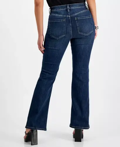 Petite Mid-Rise Bootcut Denim Jeans, Created for Modazone - Dark Indigo - 2