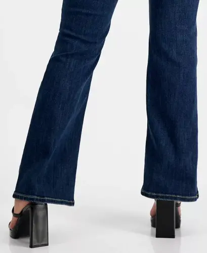 Petite Mid-Rise Bootcut Denim Jeans, Created for Modazone - Dark Indigo - 4