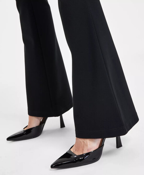 Petite Ponte-Knit Flare Pants, Created for Modazone Deep Black - 11