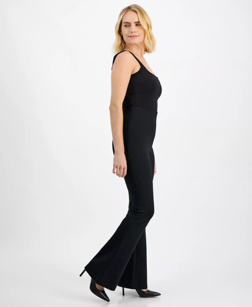 Petite Ponte-Knit Flare Pants, Created for Modazone Deep Black - 5