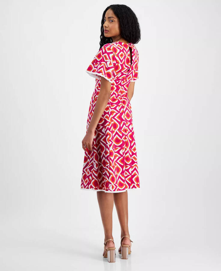 Petite Printed Midi Dress Wild Berry - 2