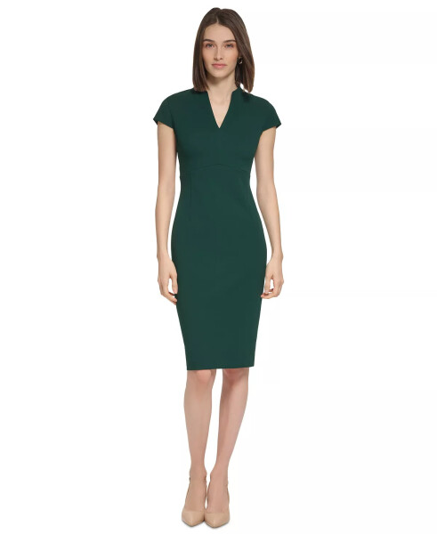 Petite Short-Sleeve Sheath Dress Malachite - 1