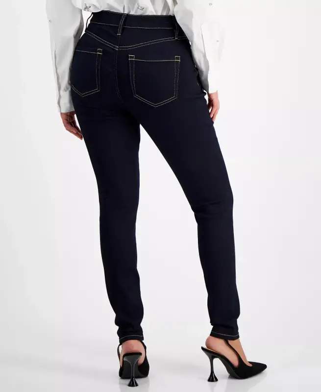 Petite Skinny-Leg Denim Jeans, Created for Modazone-Dark Indigo - 2