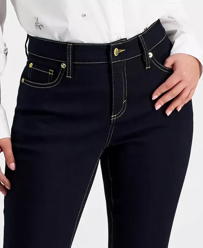 Petite Skinny-Leg Denim Jeans, Created for Modazone-Dark Indigo - 3