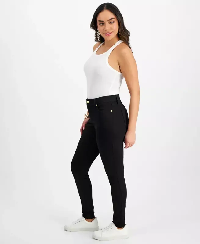 Petite Skinny-Leg Denim Jeans, Created for Modazone - Deep Black - 5