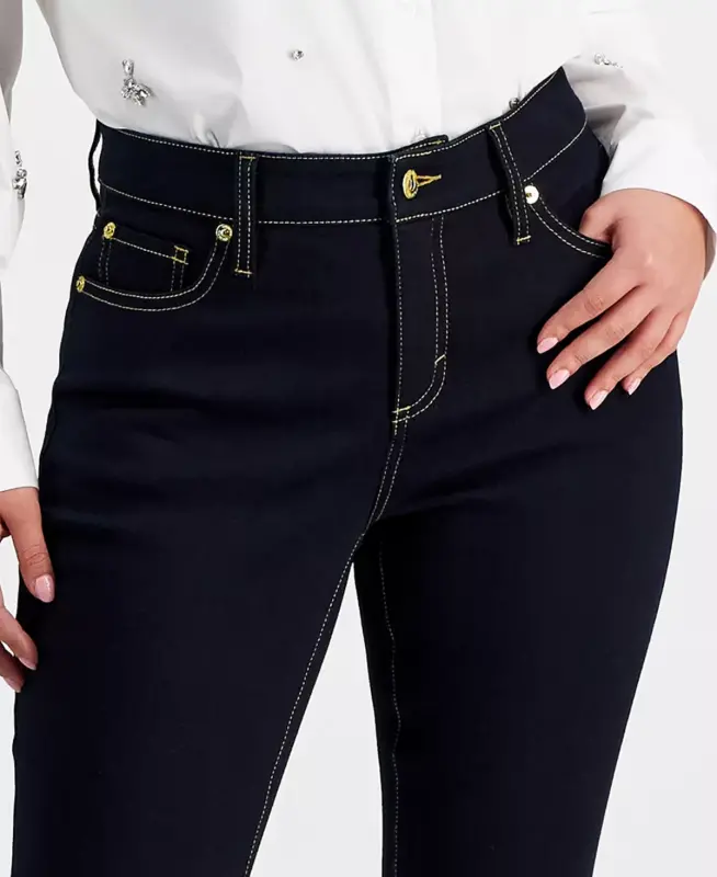 Petite Skinny-Leg Denim Jeans, Modazone uchun yaratilgan - Qorong'i indigo - 3