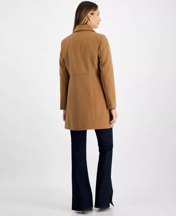 Petite Zip-Front Coat, Created for Modazone Dark Camel - 2