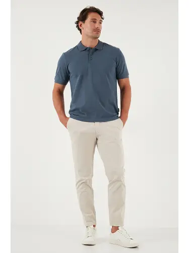 Petrol % 100 Pamuk Regular Fit Düğmeli Erkek Polo Yaka T Shirt 5902127-Petrol - LC WAIKIKI (1)