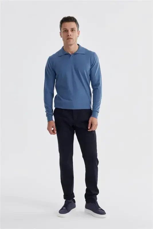Petrol Slim Fit Polo Neck Knitted Pullover - 2