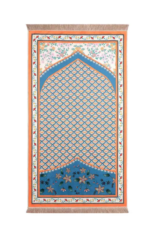 Petroleum Blue Velvet Carpet - BURSA İPEK