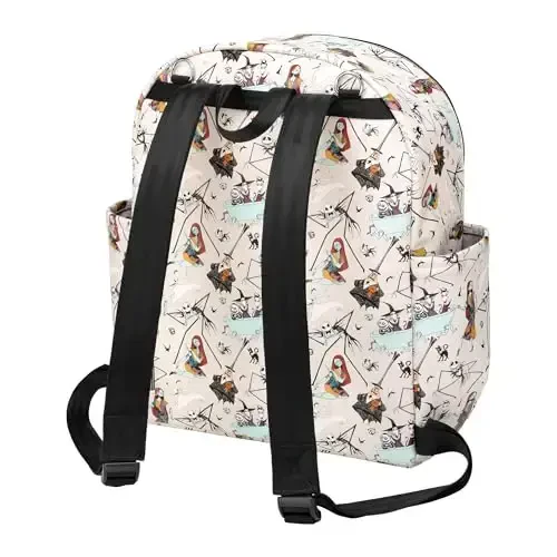 Petunia Pickle Bottom Ace Backpack - Ko'p funktsiyali taglik sumkasi, izolyatsiyalangan cho'ntaklar va taglik yostig'i bilan - Tarkibga oson kirish uchun keng fermuarli tepa - Halloween Town - 2